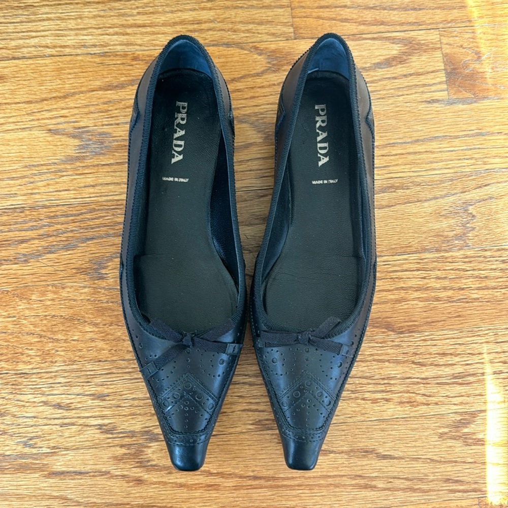 Prada black ballet flats